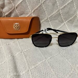Tory Burch Black and Gold Sunglasses